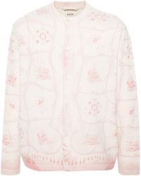 Bode - Printed Mill Cashmere Cardigan - Lyst