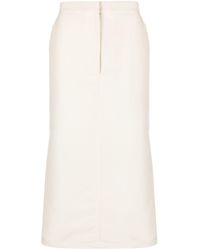 St. Agni - White Low Waist Tuxedo Skirt - Women's - Cotton/silk - Lyst