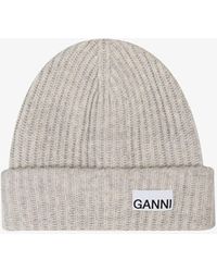 ganni wool hat sale
