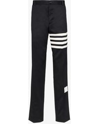Thom Browne - 4-bar Stripe Cotton Trousers - Lyst