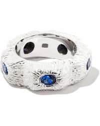 Bleue Burnham Sterling Extra Sensory Perception Sapphire Ring - White