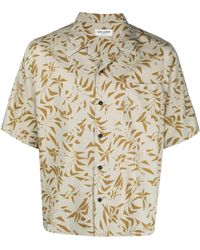 Saint Laurent - Palm Tree-print Camp-collar Shirt - Lyst