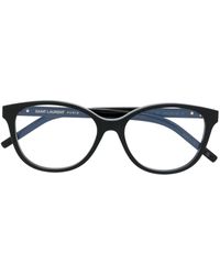 Saint Laurent - Round Frame Acetate Glasses - Women's - Acetate - Lyst