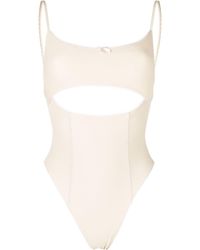 Frankie's Bikinis - Neutral Julianne Waffle Knit Cut-out Swimsuit - Women's - Nylon/spandex/elastane - Lyst