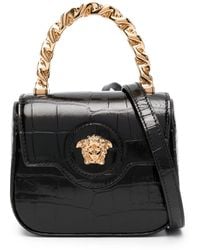 Versace - La Medusa Leather Tote Bag - Lyst