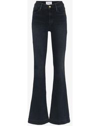 FRAME Le High Flared Jeans - Black