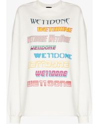 we11done - Logo Print Sweatshirt - Women's - Cotton/polyester - Lyst
