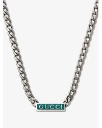 Gucci - Logo-plaque Gourmette-chain Necklace - Lyst