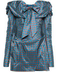 Vivienne Westwood - Tartan-print Draped Dress - Women's - Cotton/polyamide/polyester/elastanesilk - Lyst