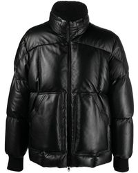Moncler - Aisne Leather Down Jacket - Lyst