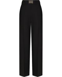 Dolce & Gabbana - Logo-plaque Tailored Trousers - Lyst