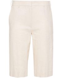 16Arlington - Light Beige Twill Tailored Shorts - Women's - Rayon/linen/flax/organic Cotton - Lyst