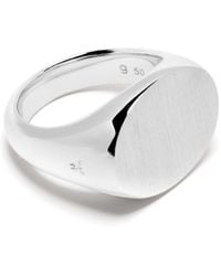 Tom Wood - Sterling Ivy Satin Ring - Unisex - Sterling /rhodium Plated Sterling - Lyst