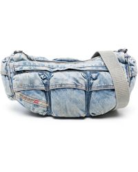 DIESEL - Patch-pocket Denim Shoulder Bag - Lyst