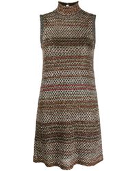 Missoni - Brown Sequin-embellished Mini Dress - Women's - Polyester/elastane/fabric - Lyst