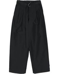 Issey Miyake - Enfold Wide-leg Trousers - Women's - Cotton/polyester - Lyst