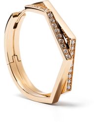 Repossi - 18k Rose Gold Antifer Diamond Hoop Earring - Women's - 18kt Rose Gold/white Diamond - Lyst