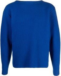 AURALEE - Milled Ribbed Wool Sweater - Men's - Wool - Lyst