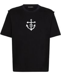 Dolce & Gabbana - T-Shirt With Marina Print - Lyst