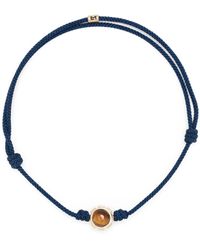 Luis Morais - 14k Yellow Rotary Cord Gemstone Bracelet - Men's - Lapis Lazuli/14kt /tiger Eye/fabric - Lyst