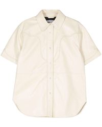 Stand Studio - Neutral Saloon Leather Shirt - Lyst