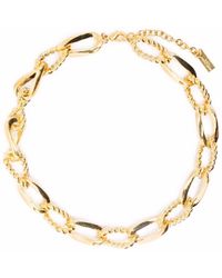 Saint Laurent - -plated Chain-link Necklace - Women's - 24kt Plated Brass - Lyst