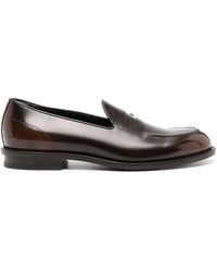 Fendi - Ff-embossed Patent Leather Loafers - Lyst