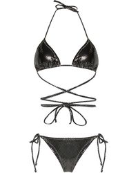 Reina Olga - Miami Lamé-detailed Bikini - Women's - Polyamide/elastane - Lyst