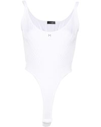 Mugler - Ribbed Tank Bodysuit - Women's - Viscose/polyamide/spandex/elastane/cottonspandex/elastane - Lyst