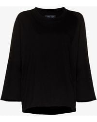 Les Tien Black Long Sleeve Cotton T-shirt