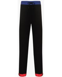 3 MONCLER GRENOBLE Fleece Ski Trousers - - Wool/polyester/polyamide - Black