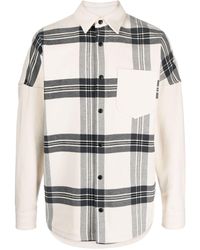 Palm Angels - Neutral Plaid-pattern Flannel Shirt - Men's - Cotton/polyester - Lyst