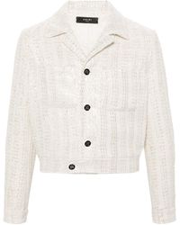Amiri - White Sequinned Bouclé Jacket - Men's - Cupro/polyester/wool - Lyst