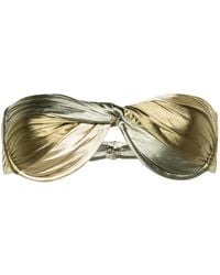 Isa Boulder - Gold-tone Reversible Twisted Bikini Top - Women's - Elastane/nylon/polyester - Lyst
