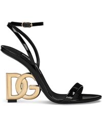 Dolce & Gabbana - Dg Leather Sandals - Women's - Calf Leather/goat Skin/viscose - Lyst