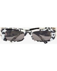 Balenciaga - Grey Dynasty Havana Rectangular Sunglasses - Unisex - Acetate/acrylic - Lyst