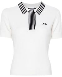 J.Lindeberg - White Lucie Knitted Polo Shirt - Lyst