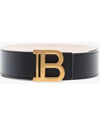 Balmain - B Logo Leather Belt - Lyst
