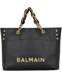 Balmain - 1945 Soft Leather Shopper Bag - Lyst