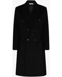 Our Legacy - Whale Double-breasted Wool Coat - Men's - Cattle Horn/polyamide/viscose/mohairvirgin Wool - Lyst