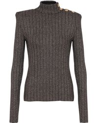 Balmain - Ribbed-knit Sweater - Lyst