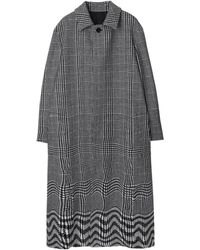 Burberry - Single-breasted Houndstooth Coat - Lyst