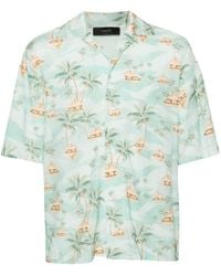 Amiri - Palm Tree Print Shirt - Lyst