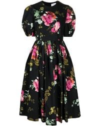 Erdem - Floral-print Cotton Dress - Lyst