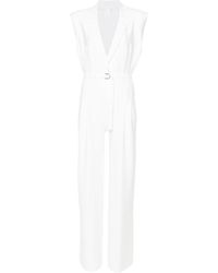 Norma Kamali - Belted Wide-Leg Jumpsuit - Lyst