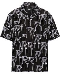 Represent - Logo-embroidered Cotton Shirt - Lyst