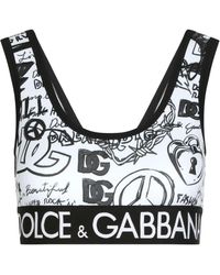 Dolce & Gabbana - Logo Band Bra Top - Lyst