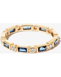 Sydney Evan - 14k Yellow Eternity Sapphire Diamond Ring - Lyst