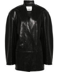 Isabel Marant - Ikena Oversized Leather Jacket - Women's - Lamb Skin/viscose/cotton - Lyst