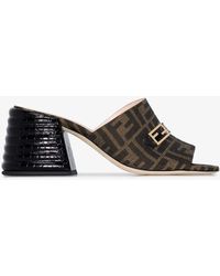 fendi logo twist mules